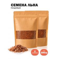 Семена льна, коричневые, пищевые, Алтай - 200 гр. - 2 штуки Семена льна, коричневые, пищевые, Алтай - 200 гр. - 2 штуки