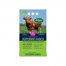 Удобрение Коровий навоз ДОБРАЯ СИЛА гранулированный (2кг)