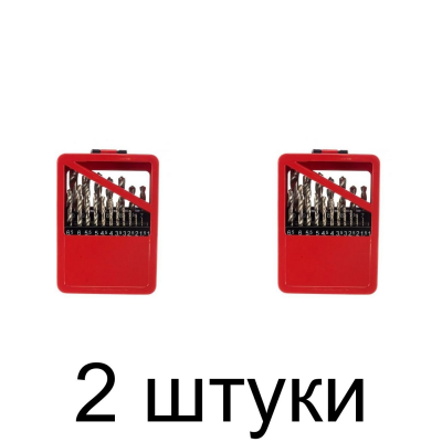 Набор сверл по металлу MATRIX 72388 1-10мм 19шт/уп. - 2 шт