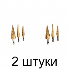 Набор ступ. сверл YATO YT-44731 3-20мм 6гр. 3шт. - 2 шт