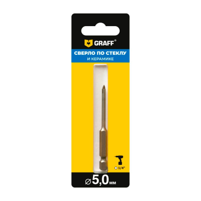 Сверло по стеклу и керамике GRAFF 5х75мм