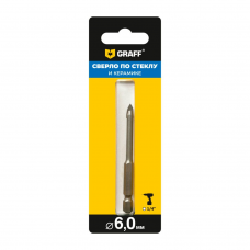 Сверло по стеклу и керамике GRAFF 6х75мм