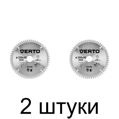 Диск пильный по алюм. VERTO 200х30мм 60зуб. 61H190 -2шт