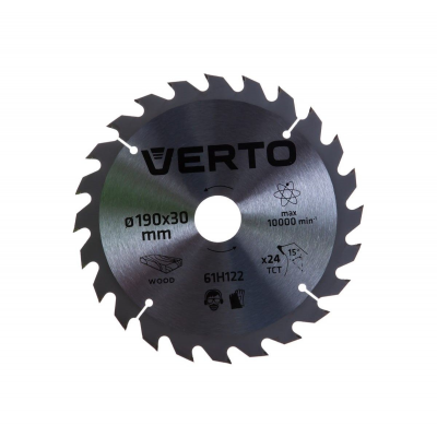 Диск пильный VERTO 190х30мм 24зуб. 61H122