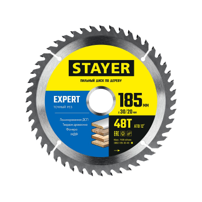 Диск пильный STAYER Expert 185мм 48зуб.