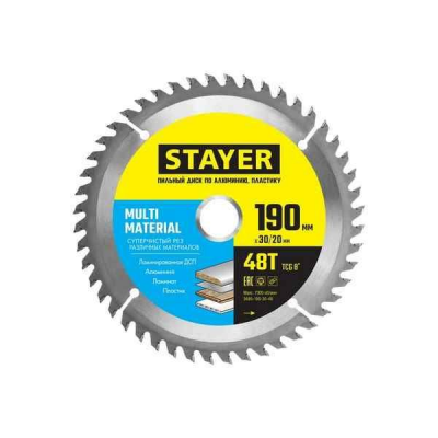 Диск пильный STAYER Multi 190х30мм 48зуб.