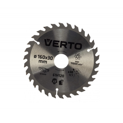 Диск пильный VERTO 160х30мм 30зуб. 61H120