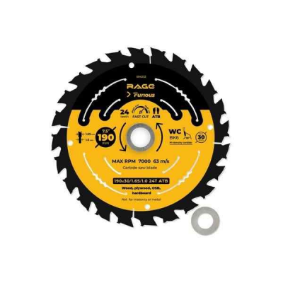 Диск пильный RAGE Furious 190мм 24зуб.