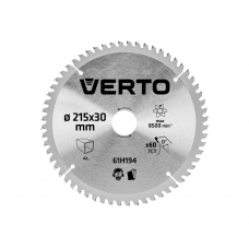 Диск пильный по алюм. VERTO 215х30мм 60зуб. 61H194