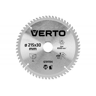 Диск пильный по алюм. VERTO 215х30мм 60зуб. 61H194