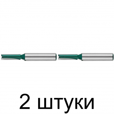 Фреза пазовая прямая с двойным лезвием FIT 6х19х57мм -2шт
