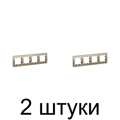 Рамка SE ATLAS Design ATN000504 4мест. шампань -2шт