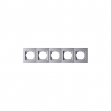 Рамка TOURAN/THOR 24130095 5мест. серебро