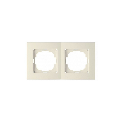 Рамка TOURAN/THOR 24120092 2мест. крем