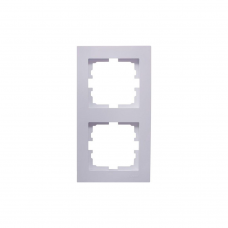 Рамка вертикальная Lezard VESNA 2мест. белый