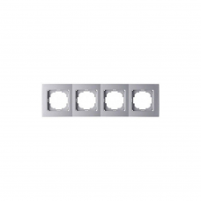 Рамка TOURAN/THOR 24130094 4мест. серебро