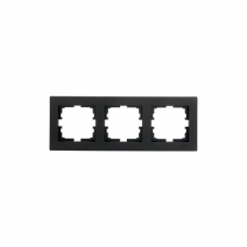 Рамка Lezard VESNA 3мест. черный