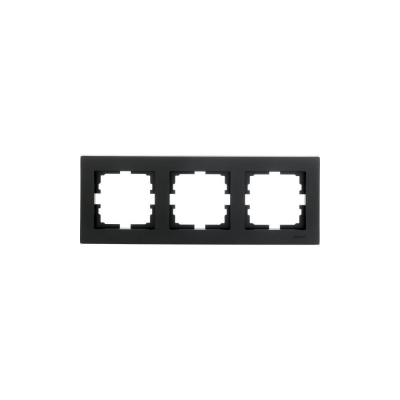 Рамка Lezard VESNA 3мест. черный