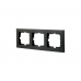 Рамка Lezard VESNA 3мест. черный