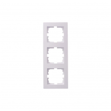 Рамка вертикальная Lezard VESNA 3мест. белый