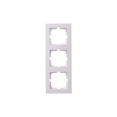 Рамка вертикальная Lezard VESNA 3мест. белый