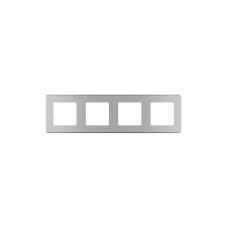 Рамка Legrand INSPIRIA 673962 4мест. алюмин.