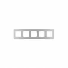 Рамка Legrand INSPIRIA 673972 5мест. алюмин.