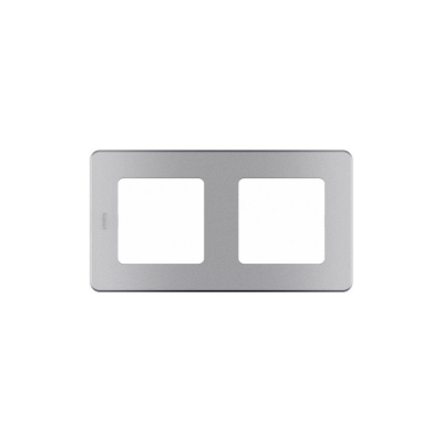 Рамка Legrand INSPIRIA 673942 2мест. алюмин.