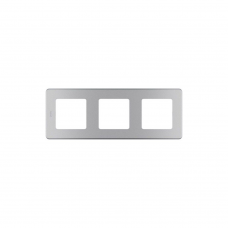 Рамка Legrand INSPIRIA 673952 3мест. алюмин.