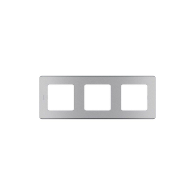 Рамка Legrand INSPIRIA 673952 3мест. алюмин.