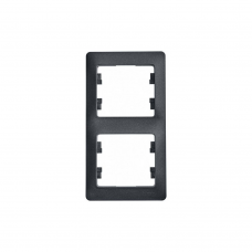 Рамка вертикальная SE GLOSSA GSL000706 2мест. антрацит