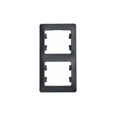 Рамка вертикальная SE GLOSSA GSL000706 2мест. антрацит