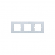 Рамка Viko NOVELLA 92190603 3мест. серебро