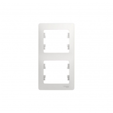 Рамка вертикальная SE GLOSSA GSL000106 2мест. белый