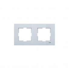 Рамка Viko NOVELLA 92190602 2мест. серебро