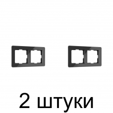 Рамка WERKEL Acrylic 2мест. черный -2шт
