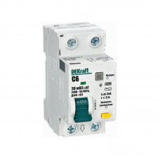 Дифавтомат DEKraft ДИФ-103 1П+Н 6А/30мА