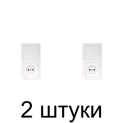 Блок Bylectrica СТИЛЬ В-РЦ-685 Р 1кл.+1роз. белый -2шт