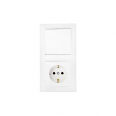 Блок Bylectrica СТИЛЬ В-РЦ-691 Р 1кл.+1роз. с/з белый