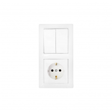 Блок Bylectrica СТИЛЬ 2В-РЦ-693 Р 2кл.+1роз. с/з белый