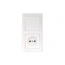 Блок Bylectrica СТИЛЬ В-РЦ-685 Р 1кл.+1роз. белый