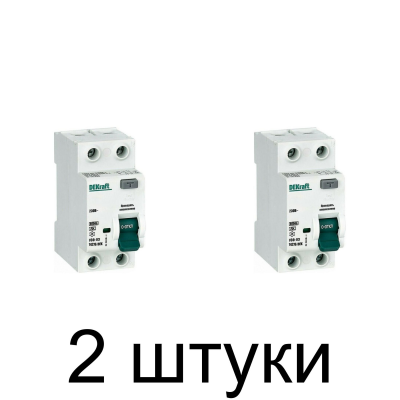 Устройство защ.отключения DEKraft 2П 25А/10мА -2шт