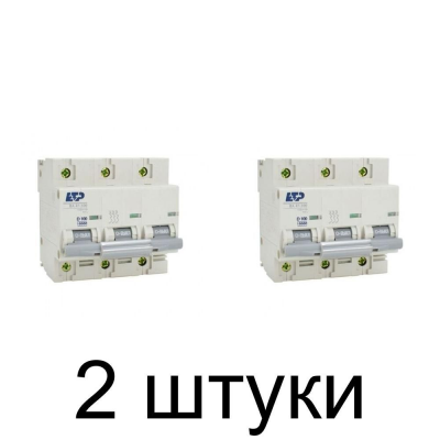 Выключатель автоматический ETP 3П 100А -2шт