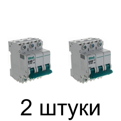 Выключатель автоматический DEKraft 3П 40А -2шт