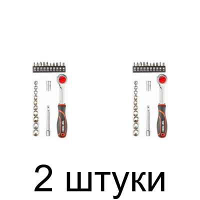 Набор ключей торцевых с трещоткой TOP TOOLS 38D505 1/4