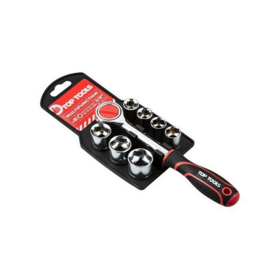 Набор ключей торцевых с трещоткой TOP TOOLS 38D142 3/8