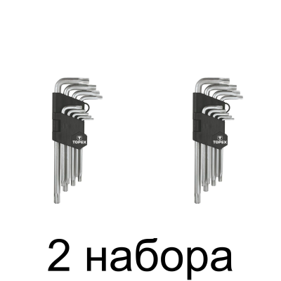 Набор ключей Torx TOPEX 35D961 удлин. 9шт/уп. -2шт