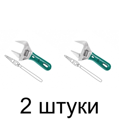 Ключ разводной укороченный FIT Смарт 135мм -2шт