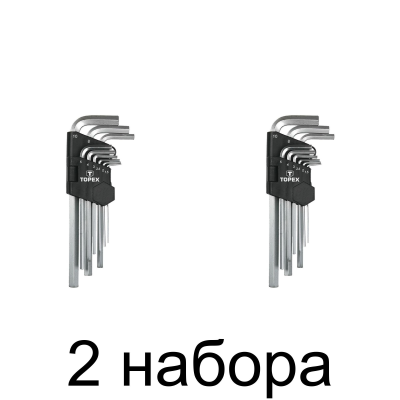 Набор ключей 6-гр. TOPEX 35D956 1,5-10мм удлин. 9шт/уп. -2шт
