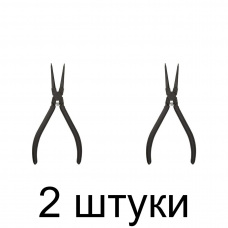 Щипцы д/стопорных колец TOPEX 32D308 внутр. прямые -2шт